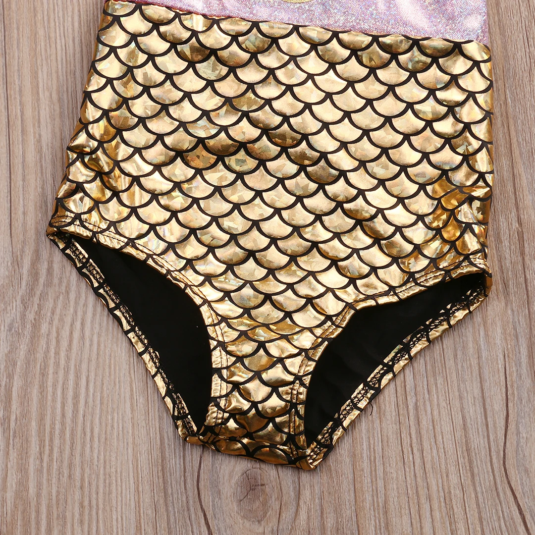 Cute Princess Kids Baby Girl Mermaid Swimwear Halter Bowknot Bikini Swimsuit Swimming Swimmable Bathing Suit Beachwear |