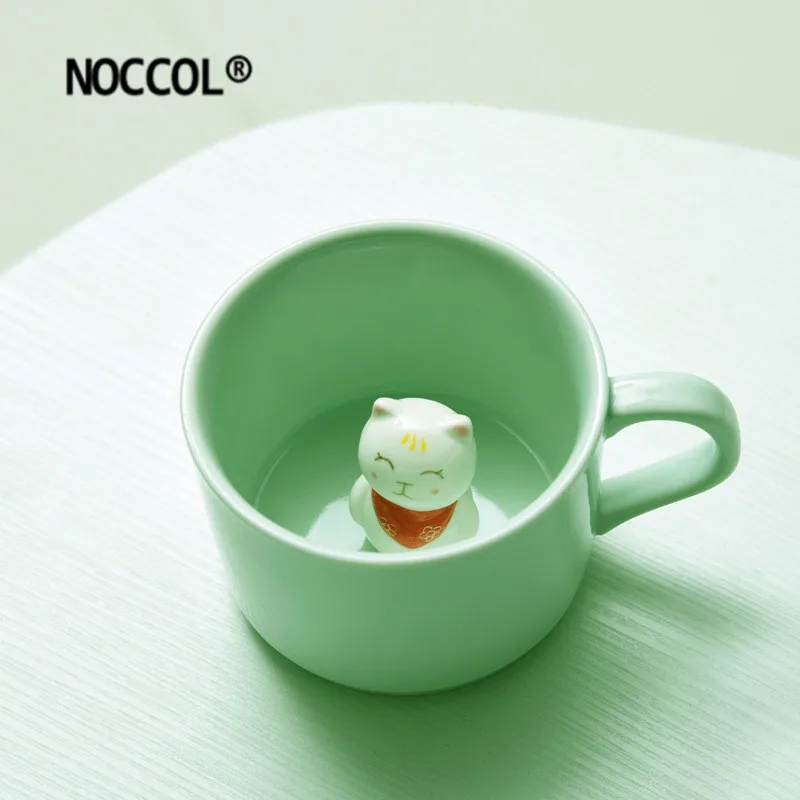 NOCCOL новинка 3D чашка с животными керамическая кофейная для детей девочек и