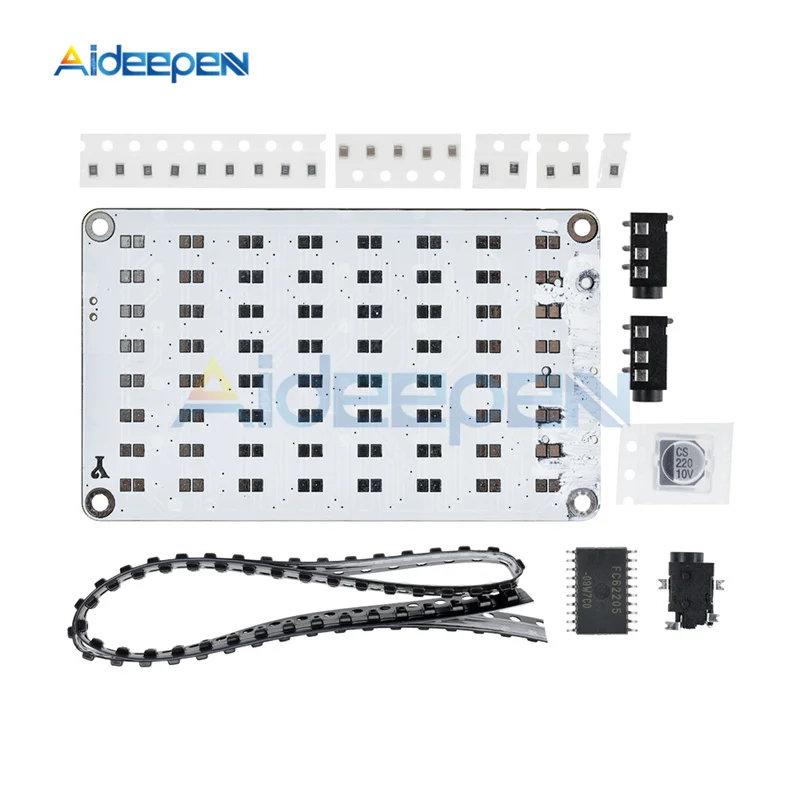 Red 5 цветов 8x8 5 В светодиодный звуковой индикатор DIY комплекты FFT аудио анализатор спектра Голосовое управление матрица красный/синий/зеленый/желтый/белый светодиодный - Цвет: Red