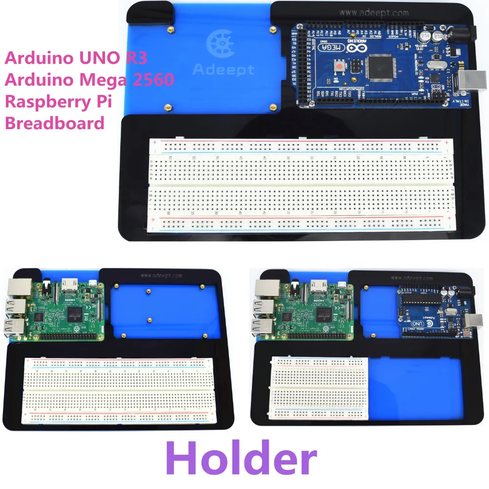 Акриловый держатель макетной платы Adeept 5 в 1 для Arduino UNO R3 Mega 2560 Raspberry Pi 3|acrylic|acrylic