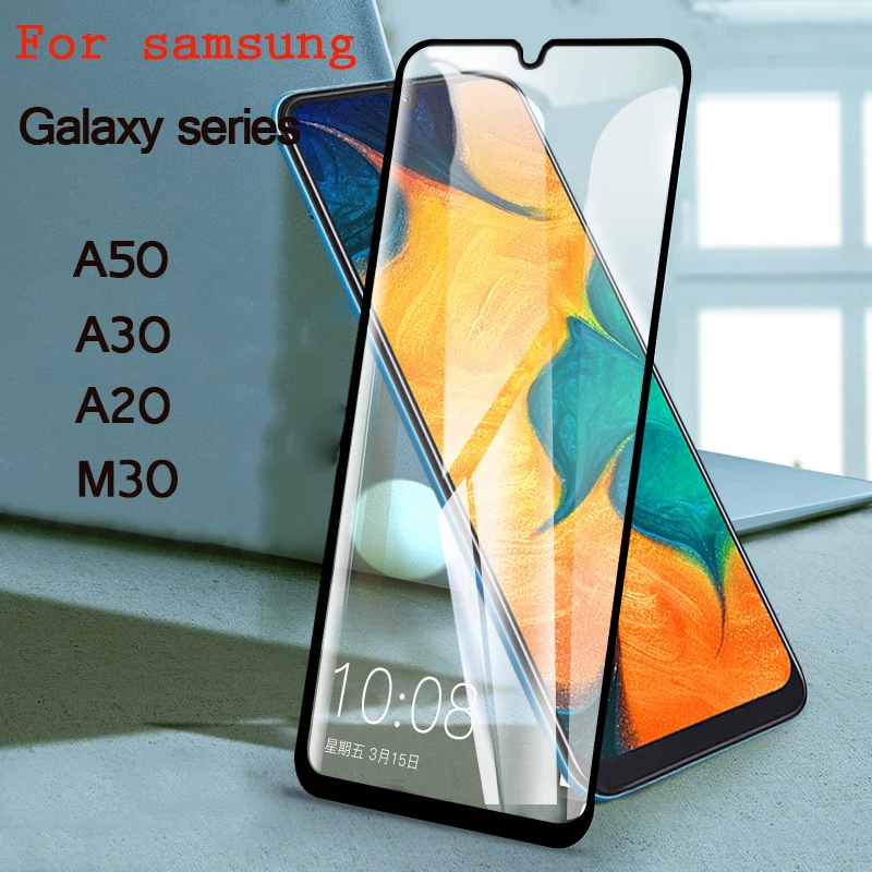 9 H полное покрытие защитное закаленное стекло для samsung galaxy A20 A50 A30 M30 протектор