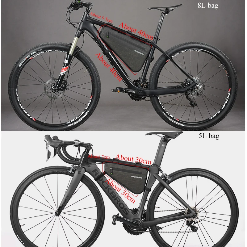 RockBros Rainproof Cycling Bag Mountain Road Bike Nylon Handlebar Front Frame Tube Saddle Bicycle Accessories | Спорт и развлечения