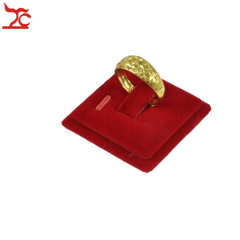 Продажа мини квадратное кольцо держатель листа портативный бархат PU хранения