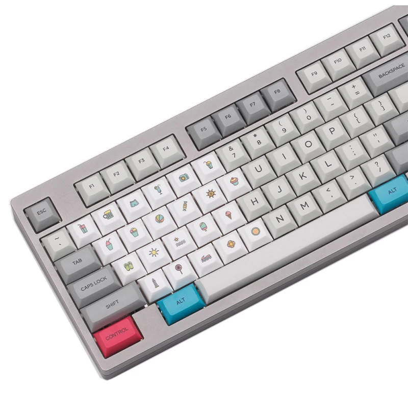 IDOBAO 22 ключа Серый Белый 1u Dsa Keycaps краситель Sub PBT персональный художественный узор