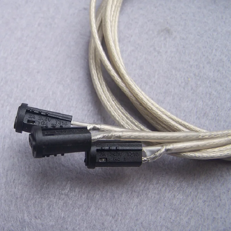 10 шт./лот G4 пластиковая розетка разъем для патрона с 0.3mm2(22AWG) плетеный fep кабель для люстры кристалл галогеновая лампа
