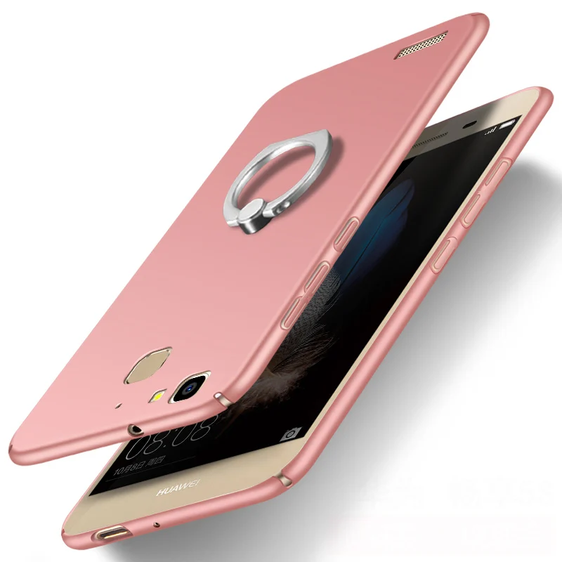 rose gold with ring Для huawei gr3 чехол Роскошный funda протектор мобильного телефона сумка для huawei gr3 tag-l21 Чехол Жесткий Для huawei Наслаждайтесь 5s чехол 3D цветок - Цвет: rose gold with ring