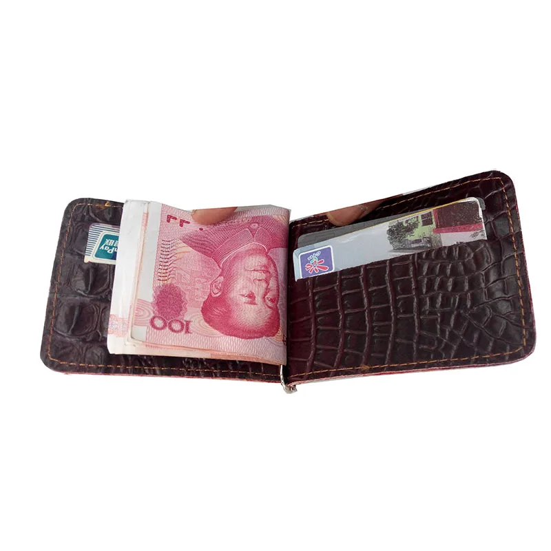 Горячая Распродажа новый тонкий мужской кошелек из воловьей кожи с клипсами Crazy