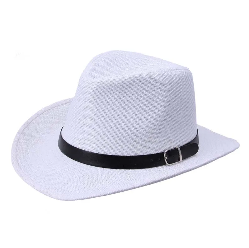 White Англия Ретро Мужские Fedoras Топ Джаз клетчатая шляпа весна лето осень Bowler шляпы кепки классическая версия chapeau шляпы - Цвет: White