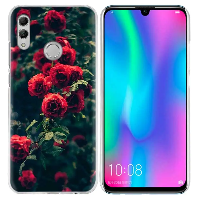 03 Красивый чехол с цветочным рисунком розы для huawei Honor 8X Y9 9 10 Lite Play 8C 8S 8A Pro V20 20i 10i Y6 Y7 жесткий Роскошный чехол для телефона из поликарбоната - Цвет: 03