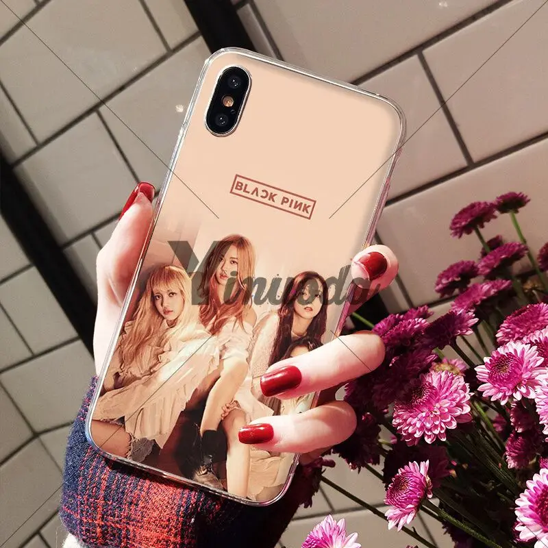 Yinuoda черный розовый BLACKPINK kpop коллаж Мягкий Силиконовый ТПУ чехол для телефона iPhone 5 5Sx 6 7plus 8 8Plus X XS MAX XR