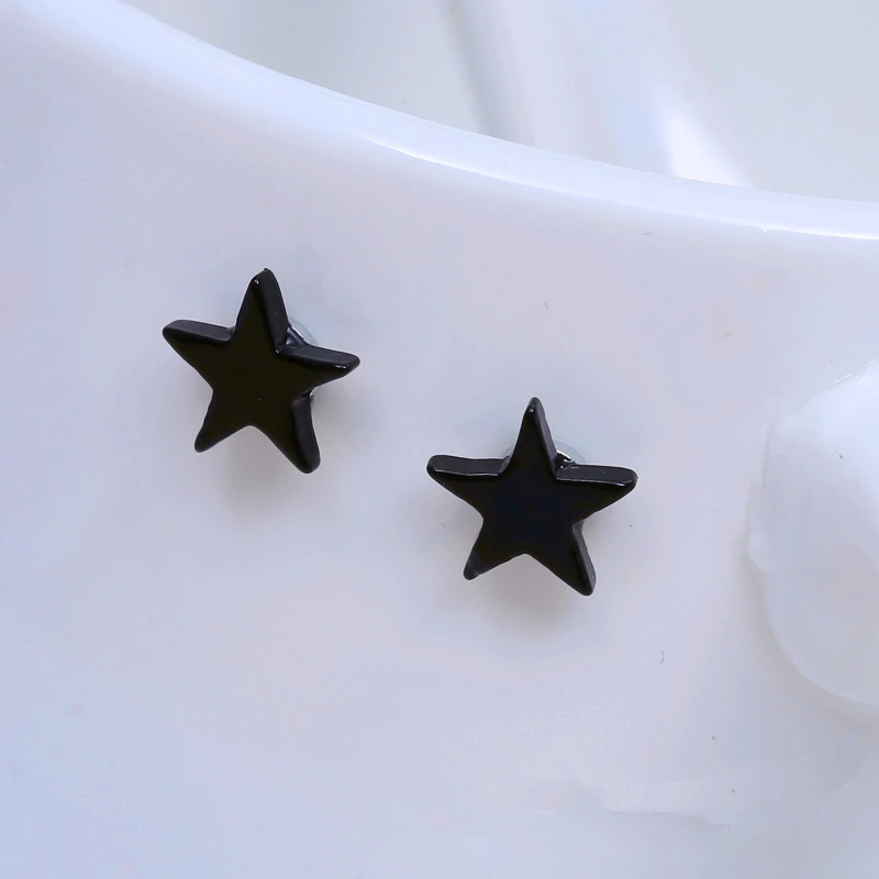 Скидка Новое Прибытие Звезды Клип На Серьги Черный Девушки Без Пирсинг Букле