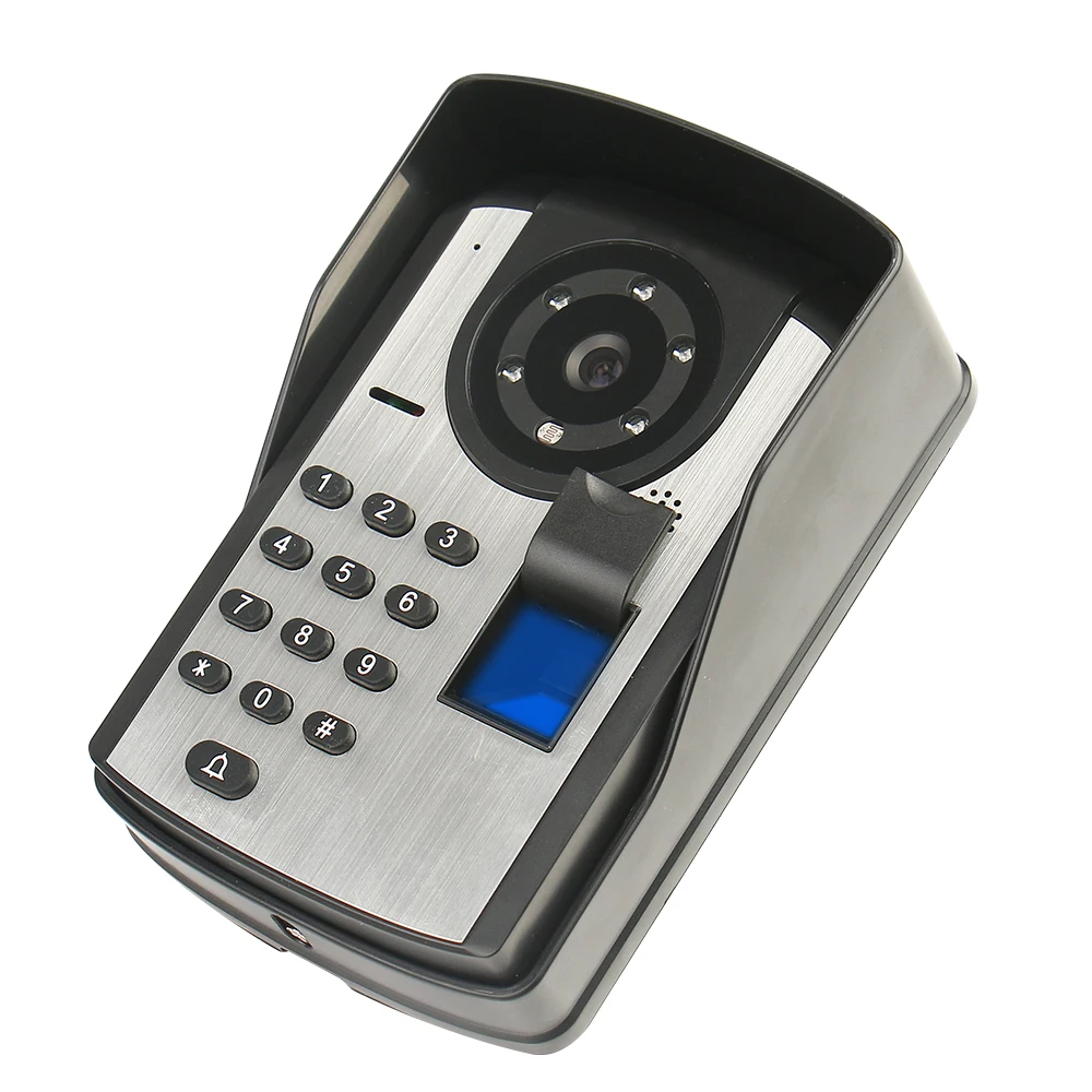 Бесплатная доставка 7 &quotЖК дисплей видео дверь домофон комплект отпечатков