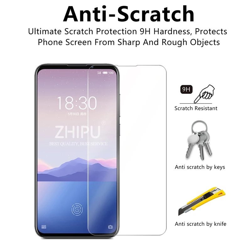 Закаленное стекло для Meizu 16XS 2 шт. защита экрана 2.5D 9H Премиум защитная