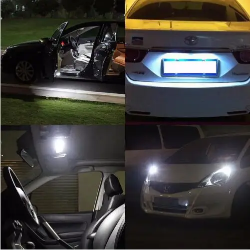 4 шт. T10 W5W led COB стеклянный автомобильный светильник Led накаливания автомобильные