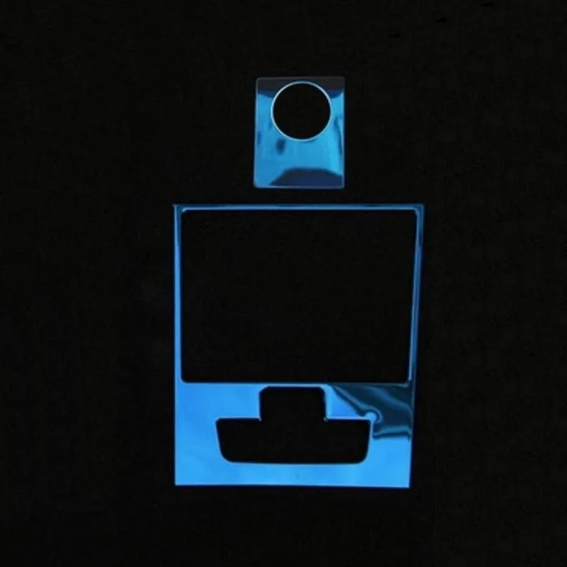 Gear pedal blue A Tonlinker, 2 шт., сделай сам, для стайлинга автомобилей, нержавеющая сталь, положение шестерни, декоративная панель, чехол, наклейки для SKODA SUPERB-17 - Название цвета: Gear pedal blue A
