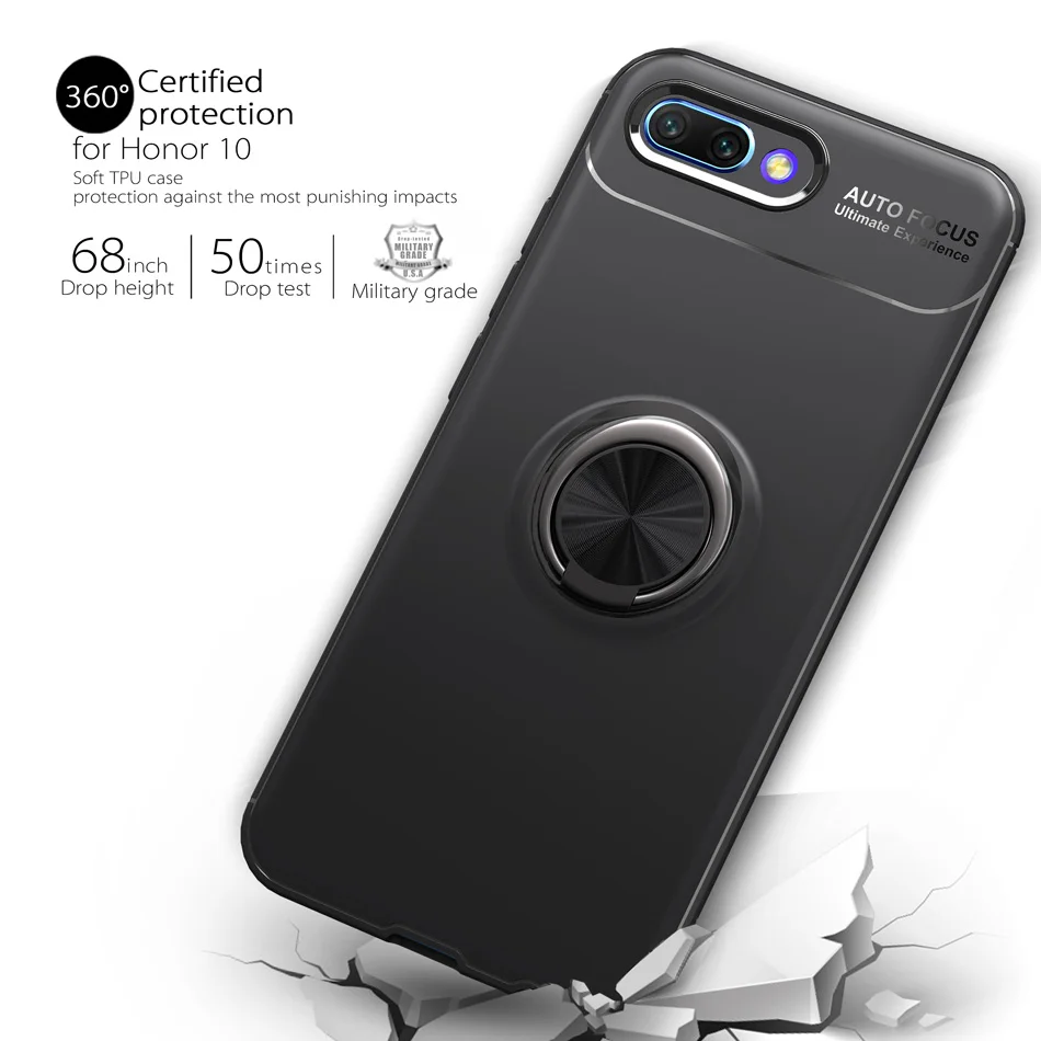 KOLPLER Cover For Huawei Honor 10 Case 360 Protection Soft Silicone Car Holder Magnetic Phone Cases Capa Bag | Мобильные телефоны и