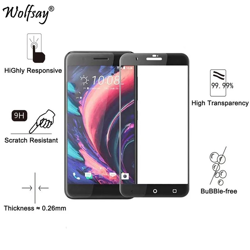 2 шт. Защитное стекло для HTC One X10 закаленное X 10 полное покрытие изогнутые края