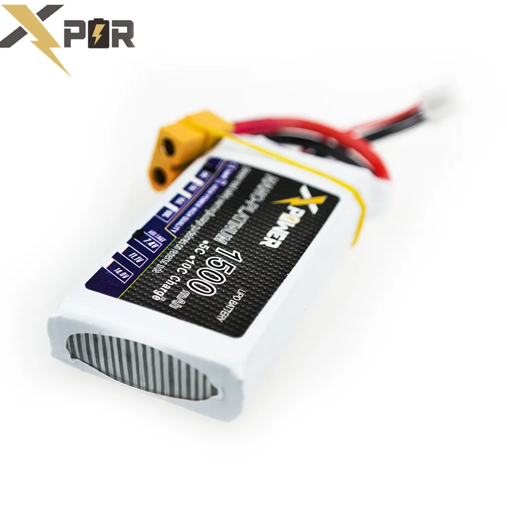 Аккумулятор Xpower 2 шт. 7 4 В 1500 мАч 30C 2S XT60/T Lipo батареи для WLtoys 12428 Wing Z84 батарея дрона VS
