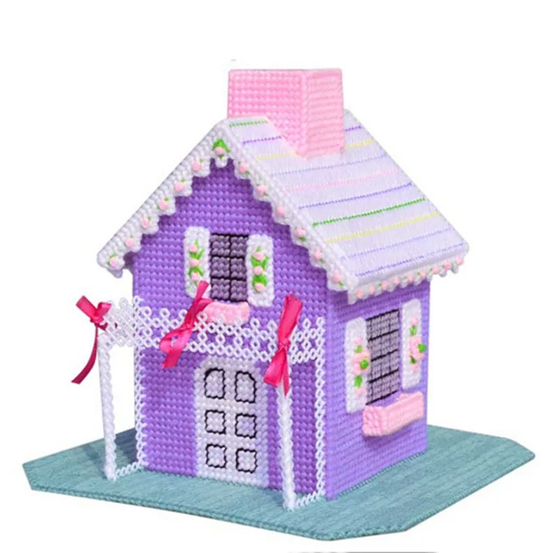 Рукоделие сделай сам 3D перекресная строчка это было вырезано коробка для