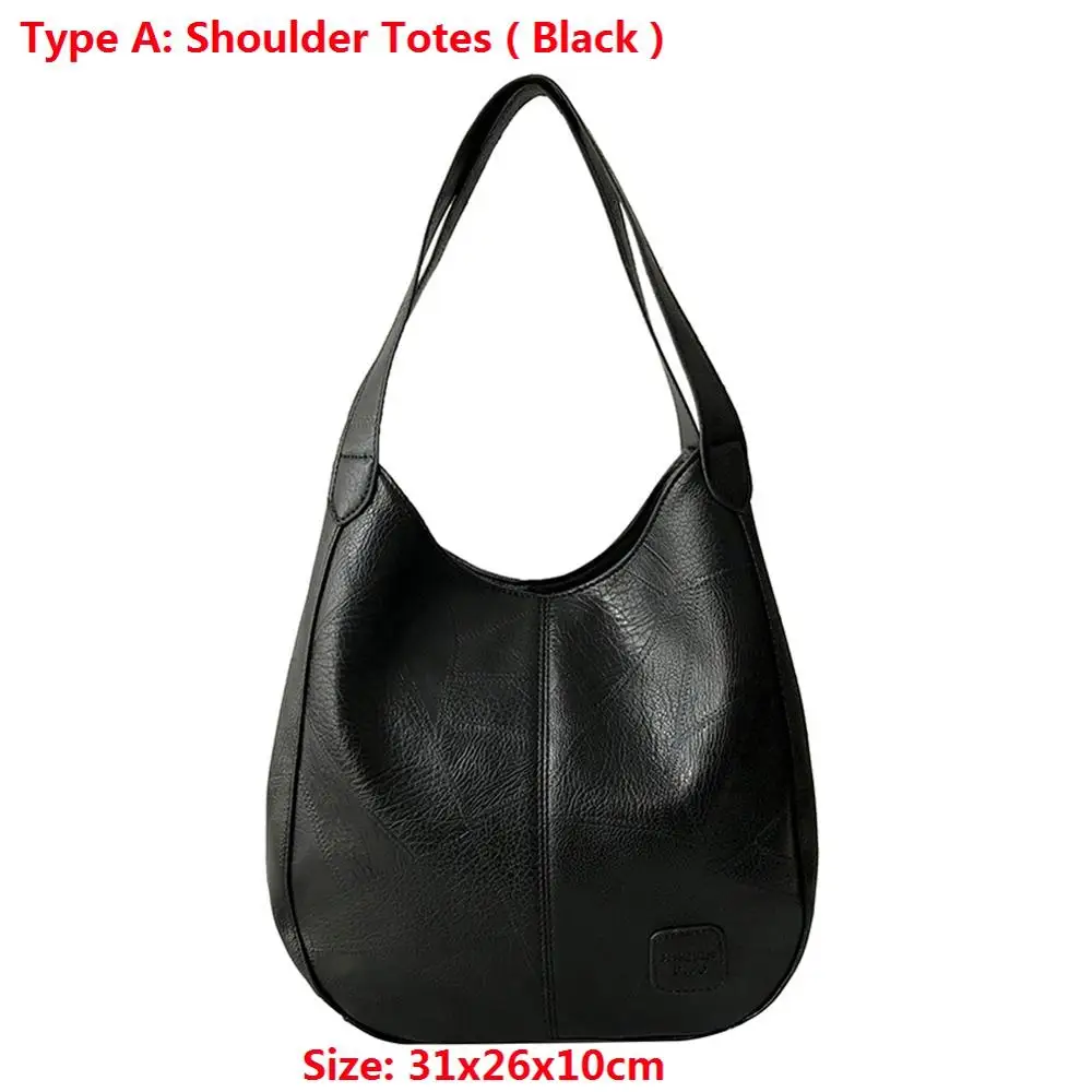 Type A Totes Black Винтажная Женская сумочка, роскошные модные сумки, женские сумки через плечо, брендовые дизайнерские женские сумки с верхней ручкой, женская сумка - Цвет: Type A Totes Black