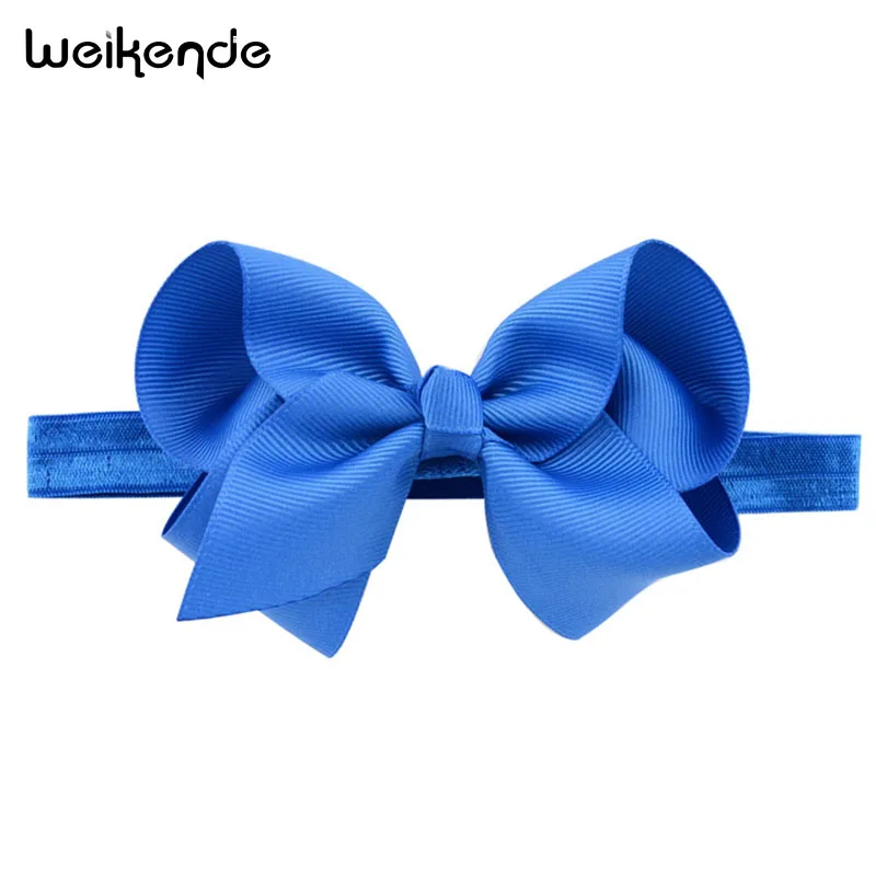 DIY 1Pcs 4&quot New Kids Big Bow Headband Handmade Boutique Elastic Hairband Headwear children kid Girls Hair Accessories Daily Life | Детская