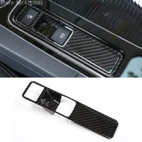 carbon fiber style abs car electronic handbrake decoration trim for jaguar xfl xe f pace x761 auto accessories