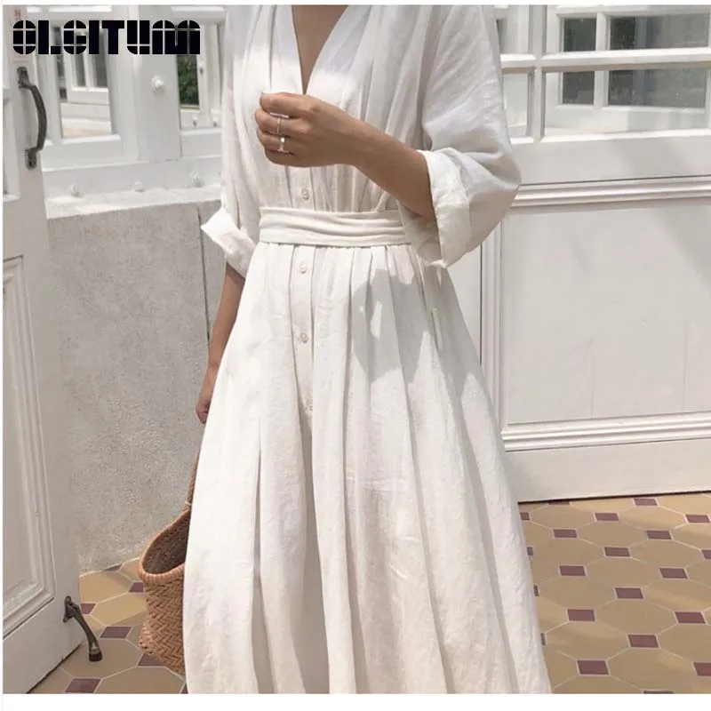 Новое весенне-летнее платье 2020 корейский популярный темперамент простой