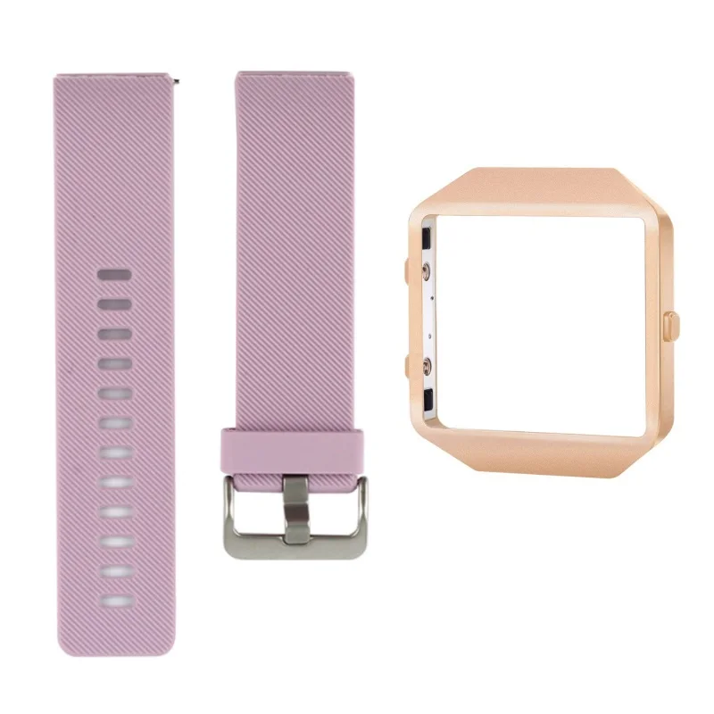 Bemorcabo для Fitbit Blaze Band, сменный Силиконовый браслет с новой рамкой из розового золота для Fitbit Blaze smart fitness Watch