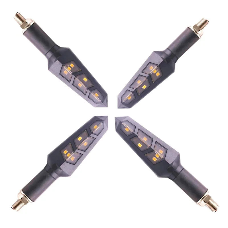 WINTUWAY 6LED сигнальные огни для мотоцикла Янтарная лампа левый и правый Индикаторы