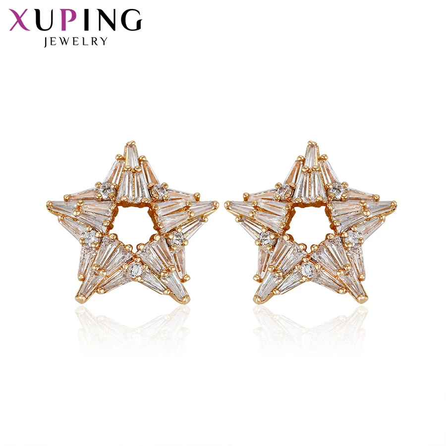 Xuping Мода звезда серьги формы новый дизайн Позолоченные ювелирные изделия для