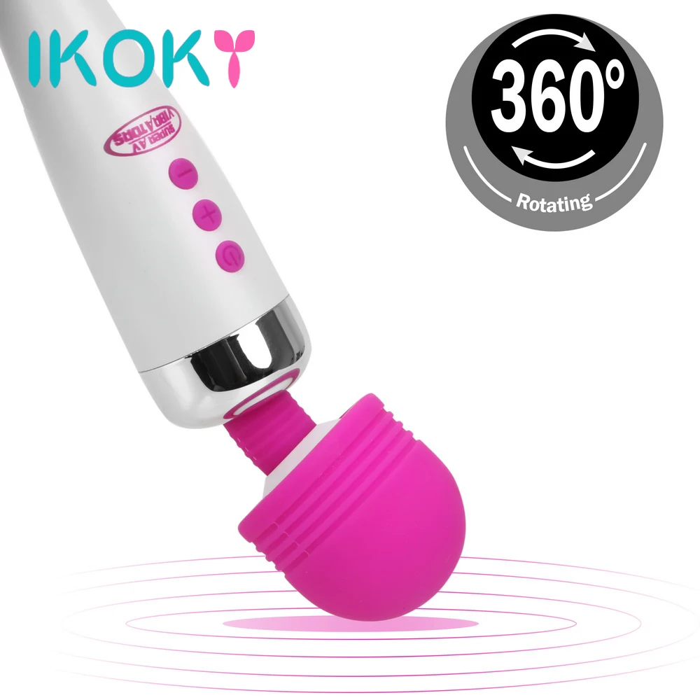 IKOKY AV Массажер Вибраторы g точка Мощный вибратор USB зарядка клитор стимуляция