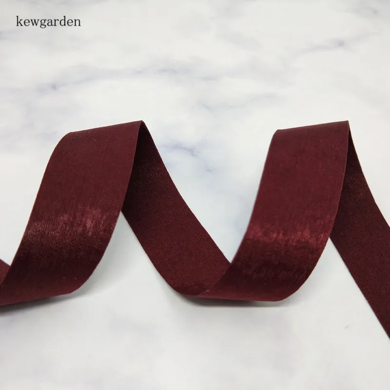 Kewgarden DIY брошь лента для банта на волосы аксессуары матовый узор хлопок атласные ленты 25 мм " вручную изготовленная лента упаковка Riband 25 ярдов
