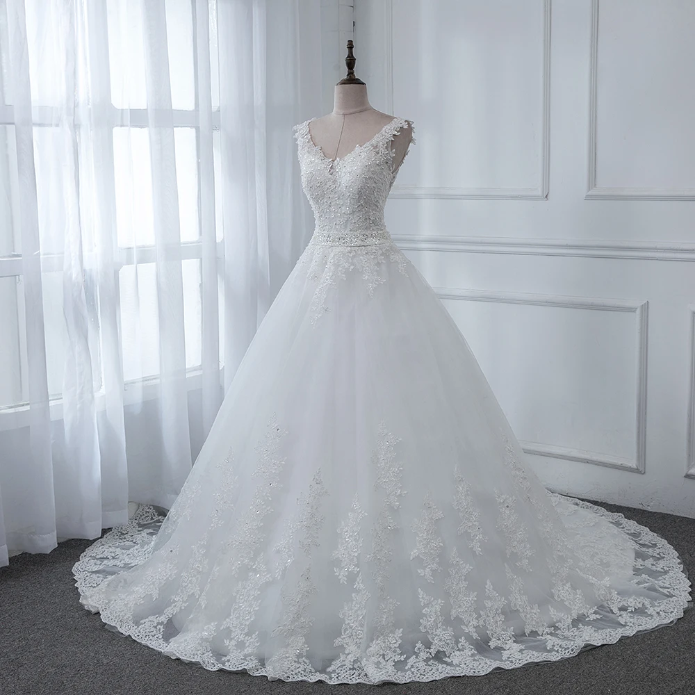 Robe De Mariee, бальное платье принцессы, свадебное платье-бохо, сексуальный v-образный вырез, аппликация, свадебные платья, свадебное платье, Vestido De Novias