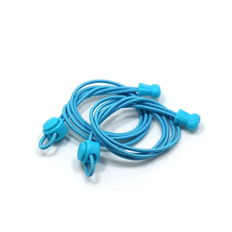 Sky blue 1 пара растягивающиеся шнурки для кроссовок эластичные обувные Ботинки со шнурками аксессуары шнурки для бега/триатлона - Цвет: Sky blue