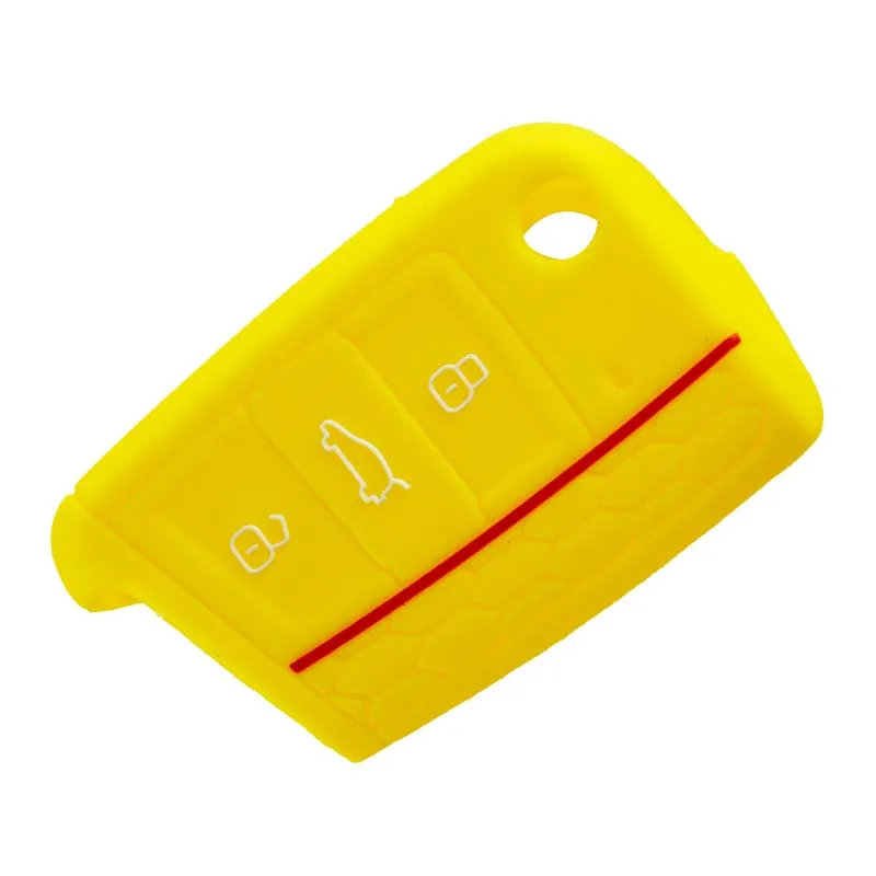 3 Buttons Silicone Shell Key Case Cover for VOLKSWAGEN Golf7 GTI SKODA Octavia | Автомобили и мотоциклы