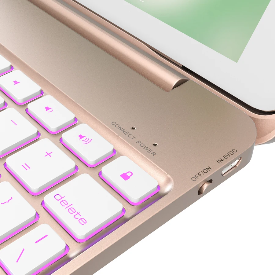 2 в 1 вращающийся алюминиевый сплав Роскошный чехол s для iPad Pro 9,7 A1893 A1954 Air 2 чехол Беспроводная Bluetooth клавиатура