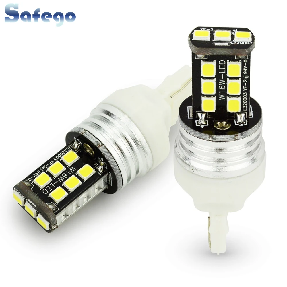 2 шт. Safego T20 LED 2835 15SMD автомобильный W21W 7440 светодиодный Canbus свет без ошибок двойной
