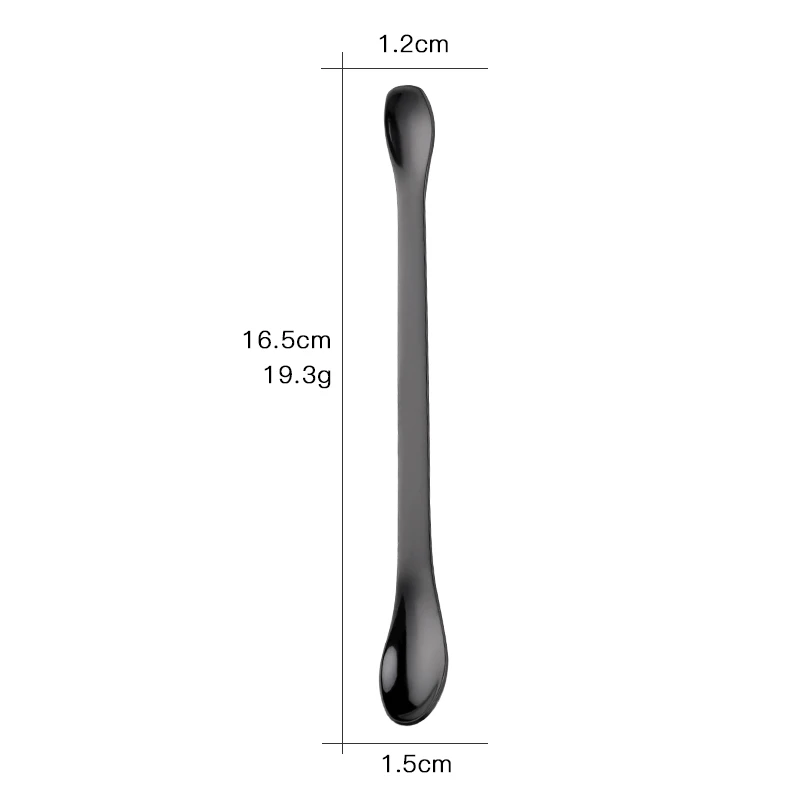 Black-2PCS 2 шт ложка для перемешивания из нержавеющей стали медицинские ложки порошка ложка пищевая оценка аксессуары для кофе столовая посуда медицина ковш - Цвет: Black-2PCS