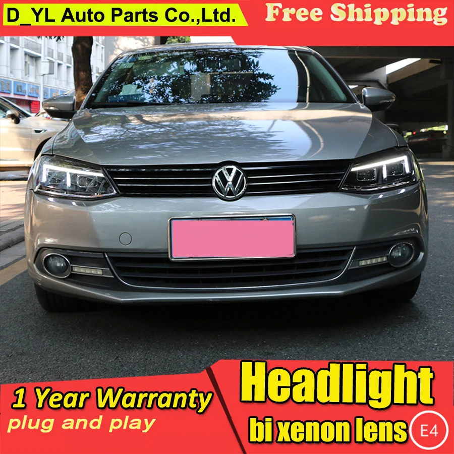 Автомобильный Стайлинг для фары для Volkswagen Jetta 2012- светодиодный налобный фонарь для Jetta светодиодный фонарь дневного света светодиодный DRL биксеноновый HID