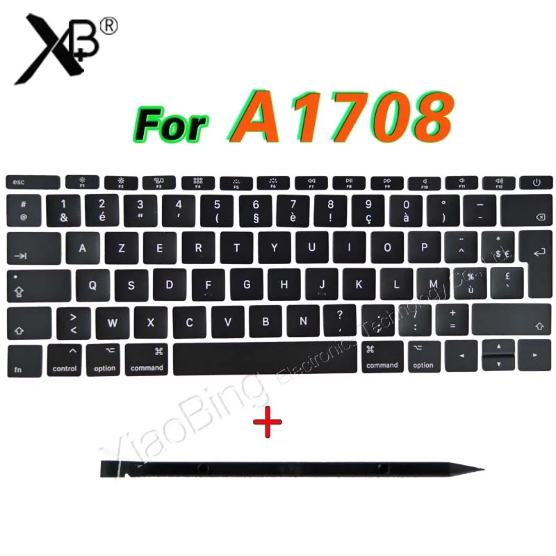Черный Macbook Pro retina 13 1" A1706 A1707 A1708 FR Французская клавиатура azerty ключ Кепки s - Цвет: Черный