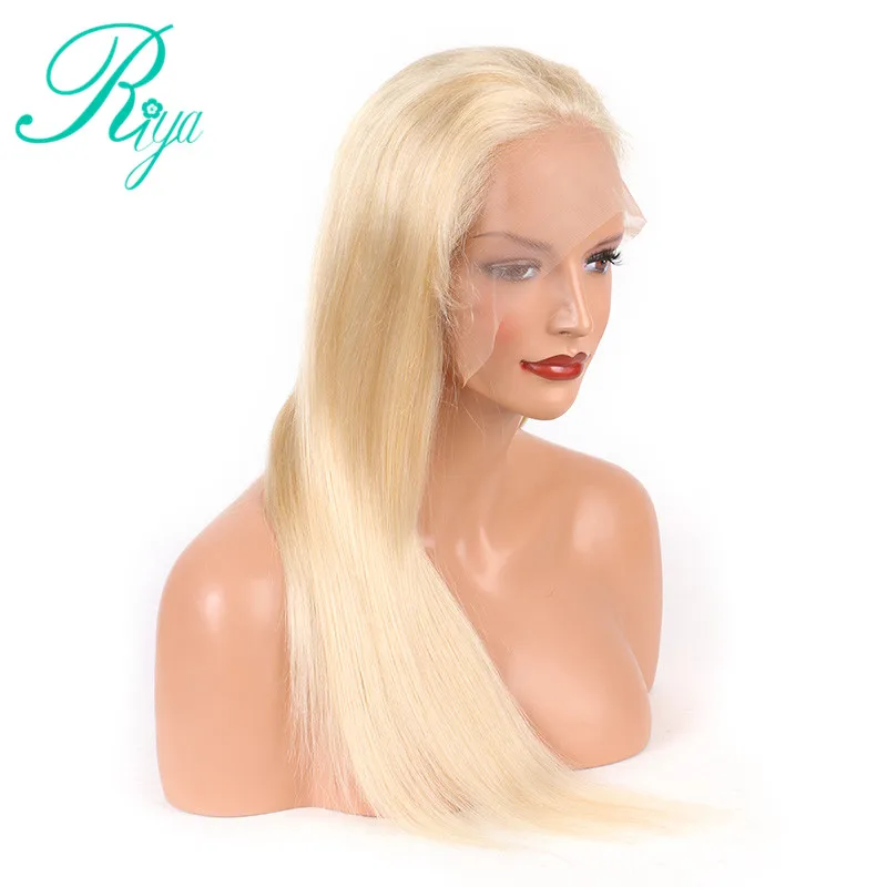 Riya Hair #613 чистый светловолосый парик шелковистые прямые бразильские волосы remy
