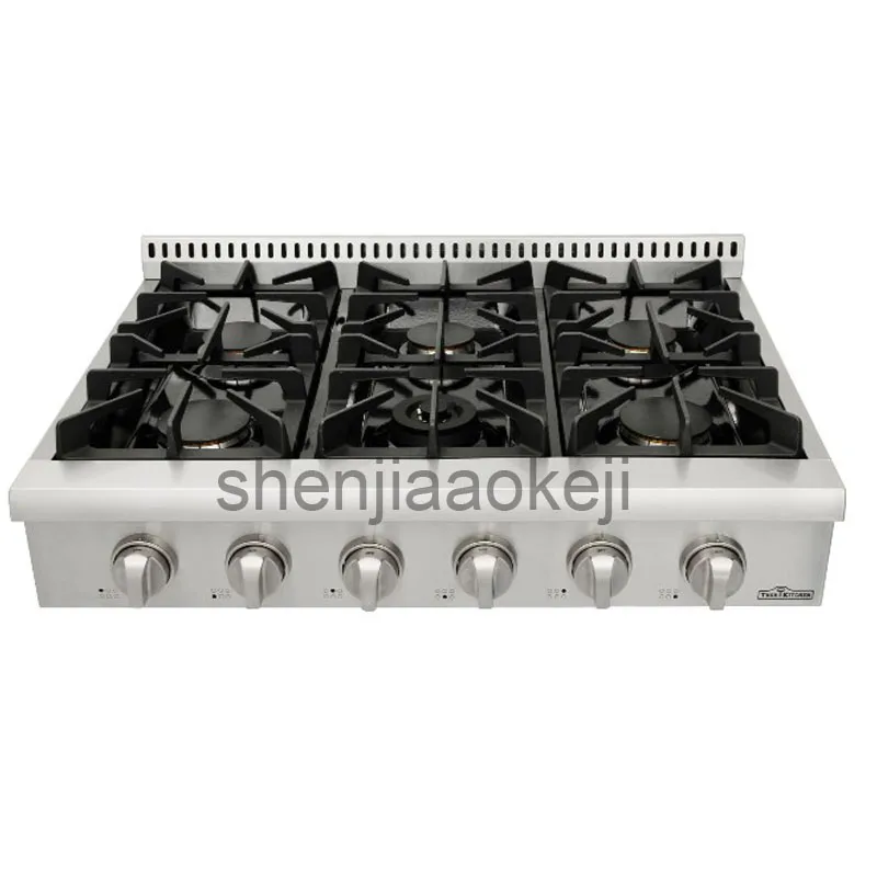 Нержавеющая сталь Кухня прибор газовая горелка 120V 60Hz 1 шт. бытовой плита 36 дюймов