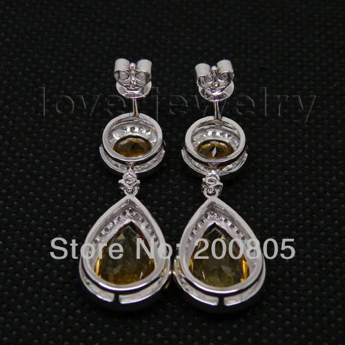 Серьги LOVERJEWELRY в винтажном стиле Изящные Ювелирные украшения из белого золота 19