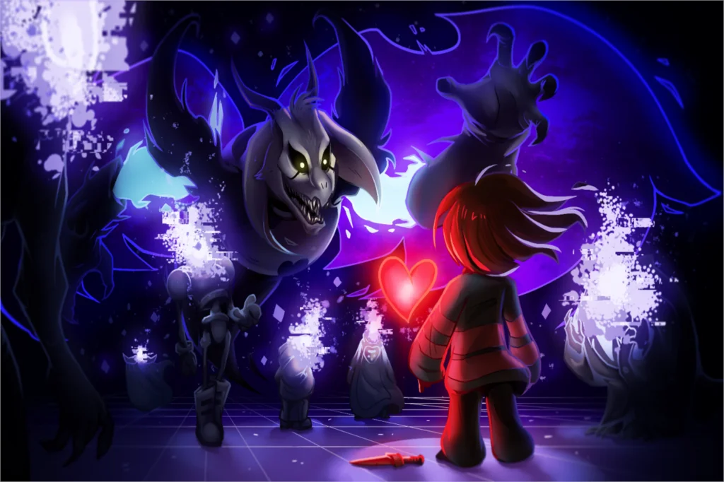 Изготовленный На Заказ парусиновая ткань с принтом плакат (рама доступны) Undertale