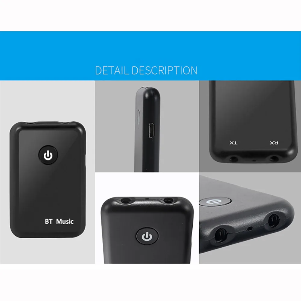 Беспроводной 2в1 Bluetooth передатчик трансформатор приемник 3,5 мм Hifi Беспроводная стерео Музыка Аудио V4.2 руки для ТВ/DVD/Mp3/PC