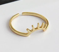 1PC Gold C F.I.N.S Модные кольца для женщин Stackable женское кольцо на палец 925 стерлингового серебра глаз эмаль открытое регулируемое кольцо геометрии - Цвет основного камня: 1PC Gold C