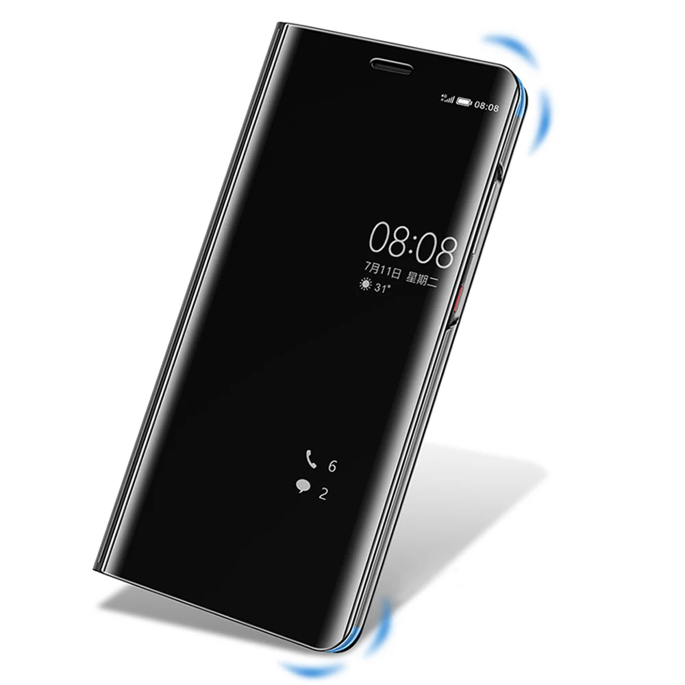 Чехол с откидной подставкой и зеркальным покрытием для телефона Huawei Mate 9 10 20 Pro Honor
