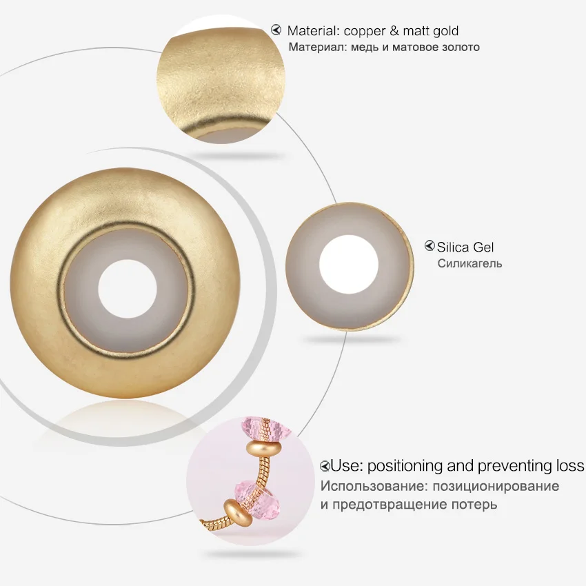 10 шт. в партии матовые золотистые бусины из силикагеля силиконовые резиновые