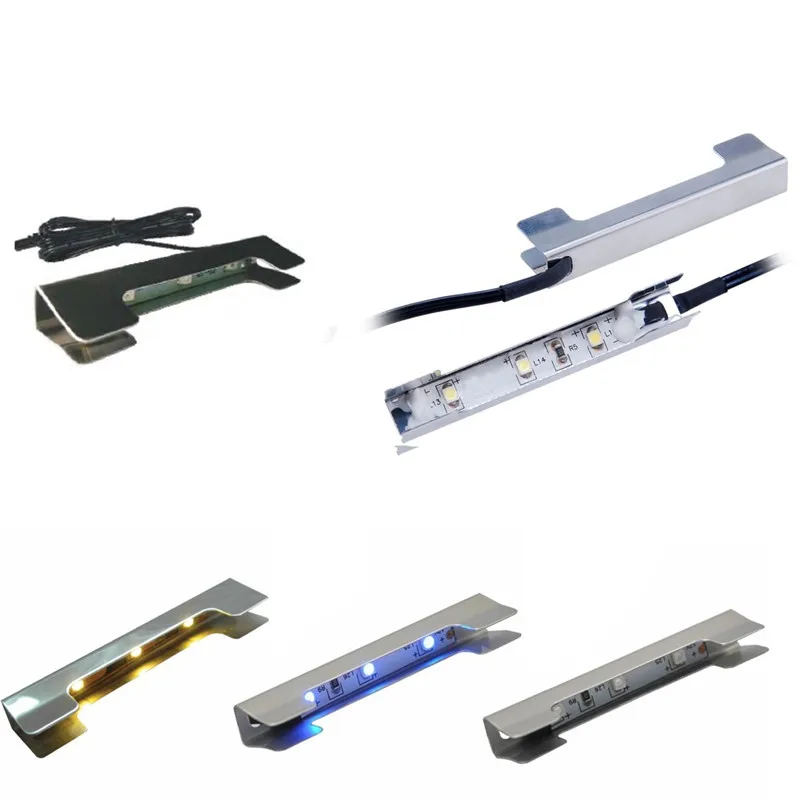 Осветительная лента с зажимом под стеклом 4 лампы в комплекте пультом