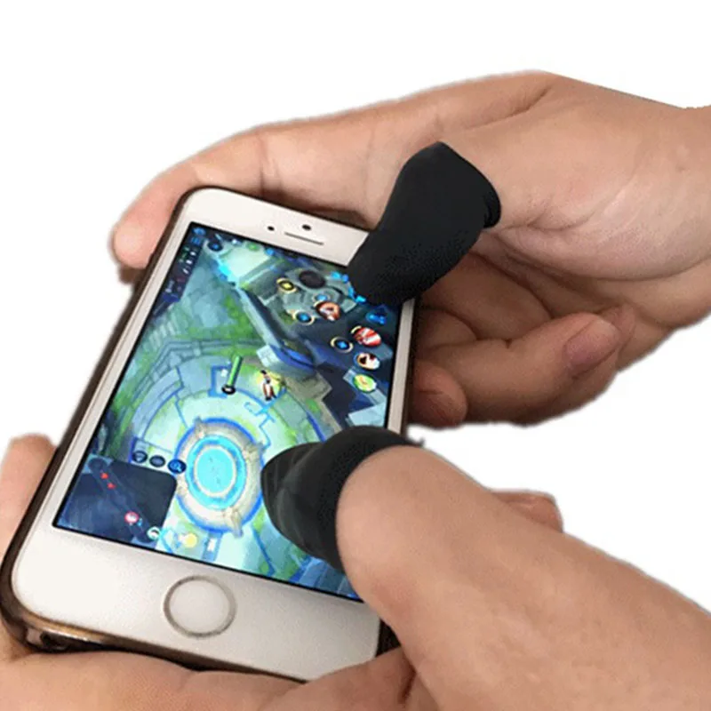 

10Pcs Mobile Finger Sleeve TouchScreen Game Controller Sweatproof Gloves for Phone Gaming FKU66